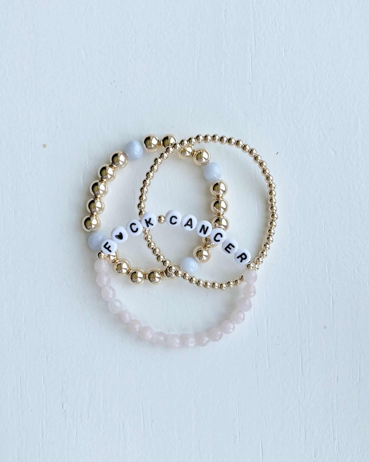 Rose Quartz Faceted Gemstone Personalized Name Bracelet