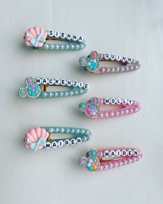 Personalized Hair clips