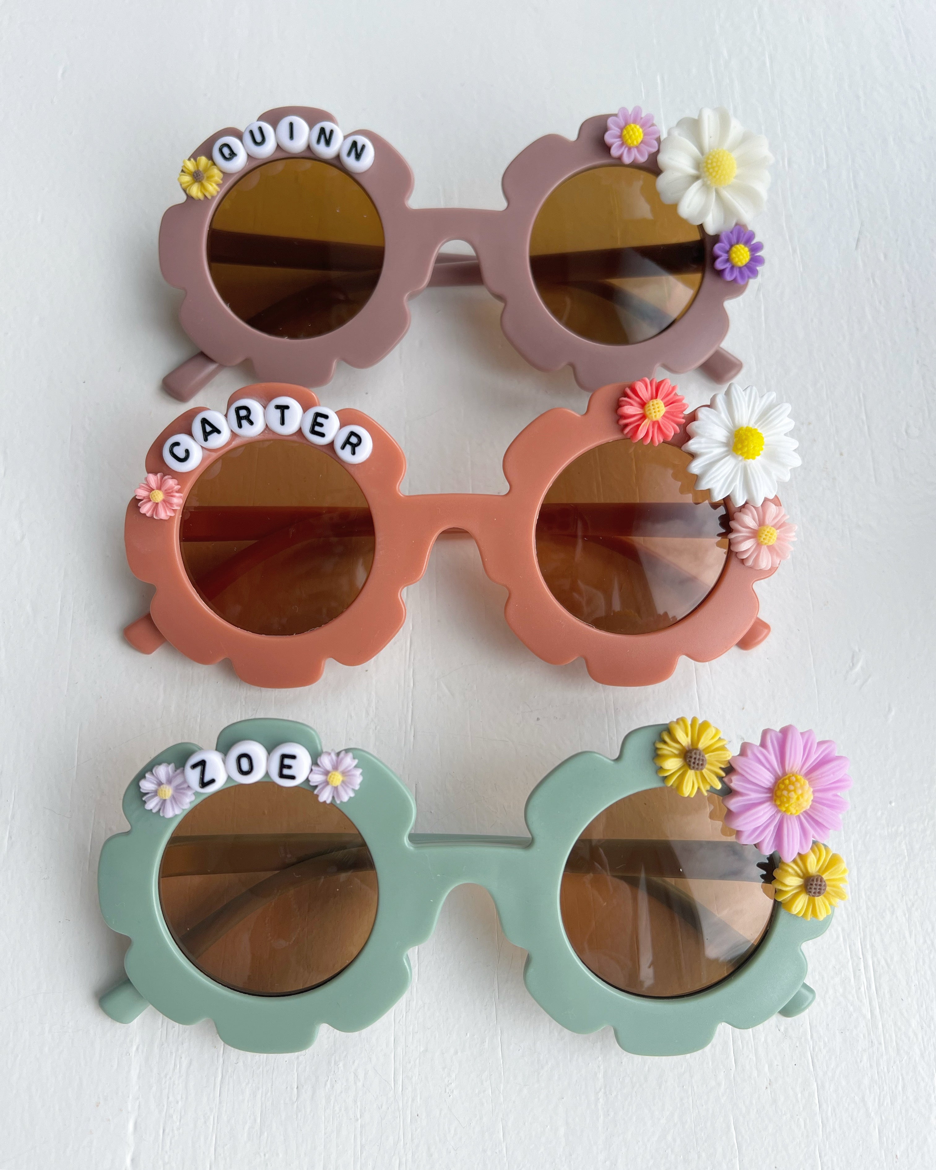 Sunglasses with best sale flowers on frame