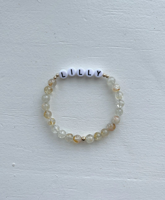 Citrine Name Bracelet