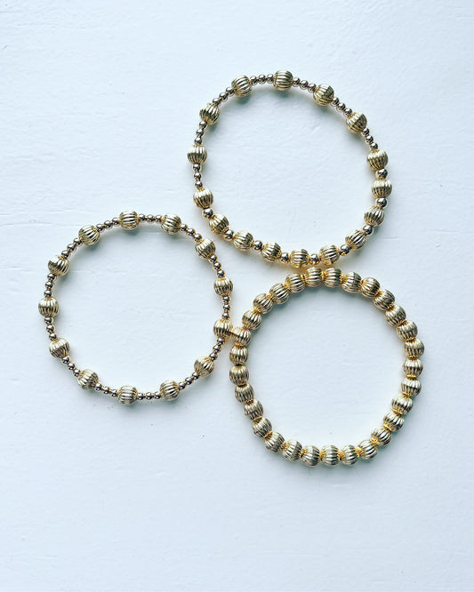 Fluted gold filled bracelets